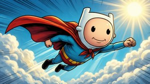 Superhero Finn Flying
