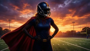 Superhero Football Mom