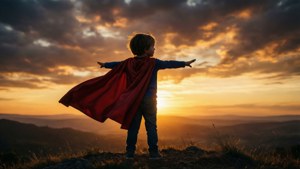 Superhero Kid Silhouette