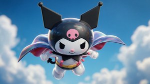 Superhero Kuromi Flying