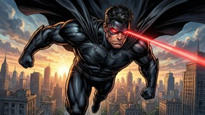 Superhero Laser Flight