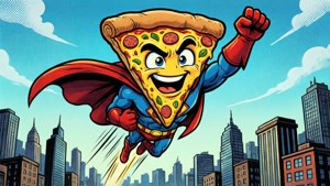 Superhero Pizza Slice