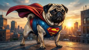 Superhero Pug