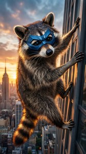 Superhero Raccoon