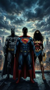 Superhero Silhouettes City