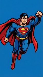 Superman Flying Vector