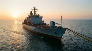 Supply Ship at Sunrise