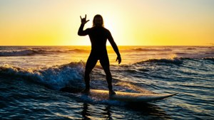 Surfer's Shaka Silhouette