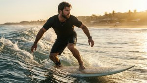 Surfing at Sunset