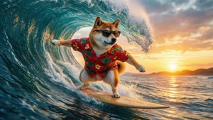 Surfing Doge