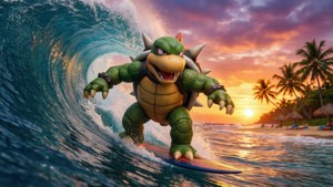 Surfing Koopa