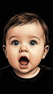 Surprised Baby Vertical