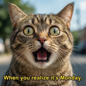 Surprised Cat Monday