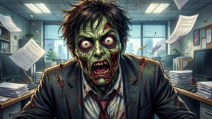 Surprised Zombie Office