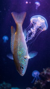 Surreal Chromis and Jellyfish