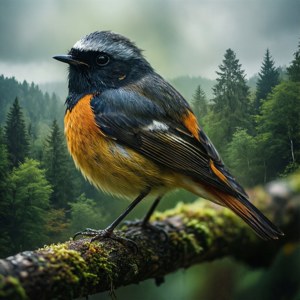 Surreal Double Exposure Redstart