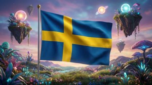 Surreal Flag Landscape