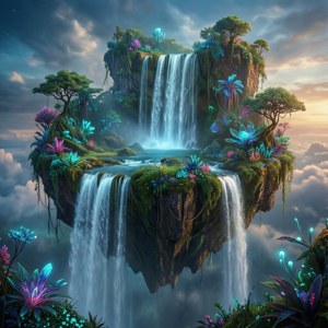 Surreal Floating Island