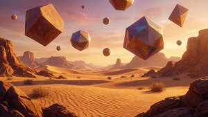 Surreal Geometric Desert