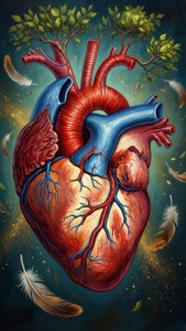 Surreal Heart Tree