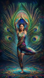 Surreal Peacock Pose