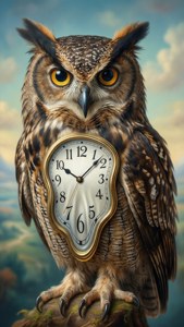 Surreal Time Owl