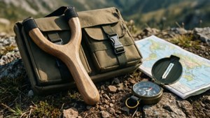 Survival Slingshot with Compass