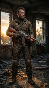 Survivor with AK