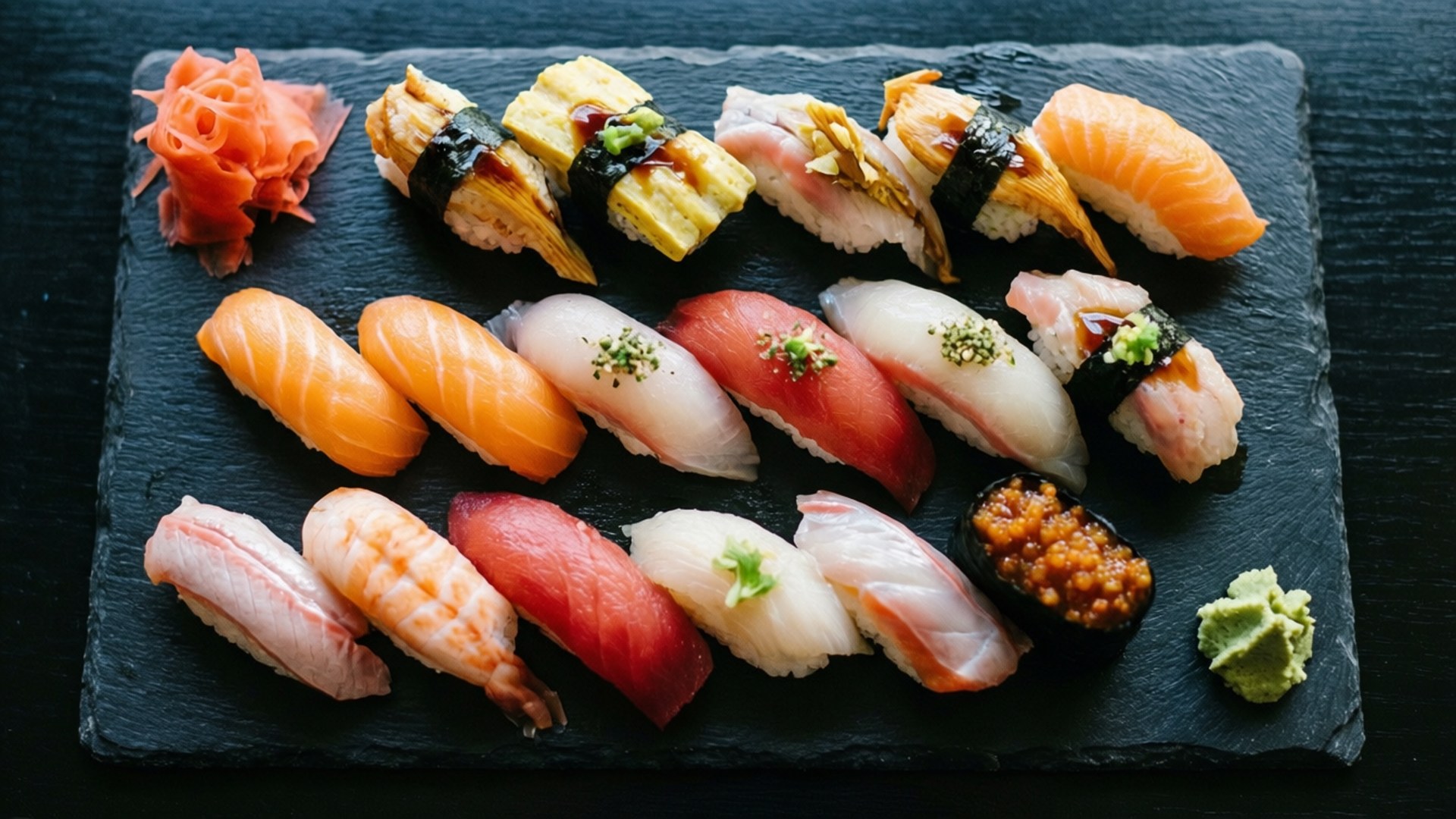 Sushi Platter Elegance by Wallpapers.art Studio