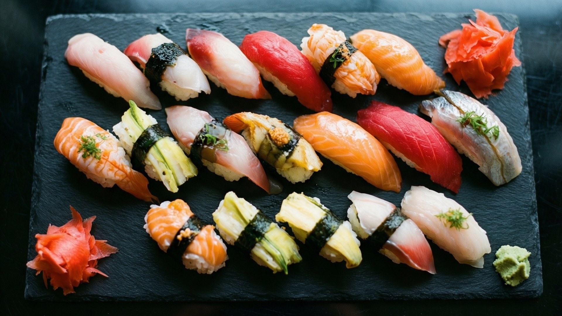 Sushi Platter Elegance by Wallpapers.art Studio