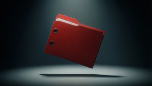 Suspended Red Folder