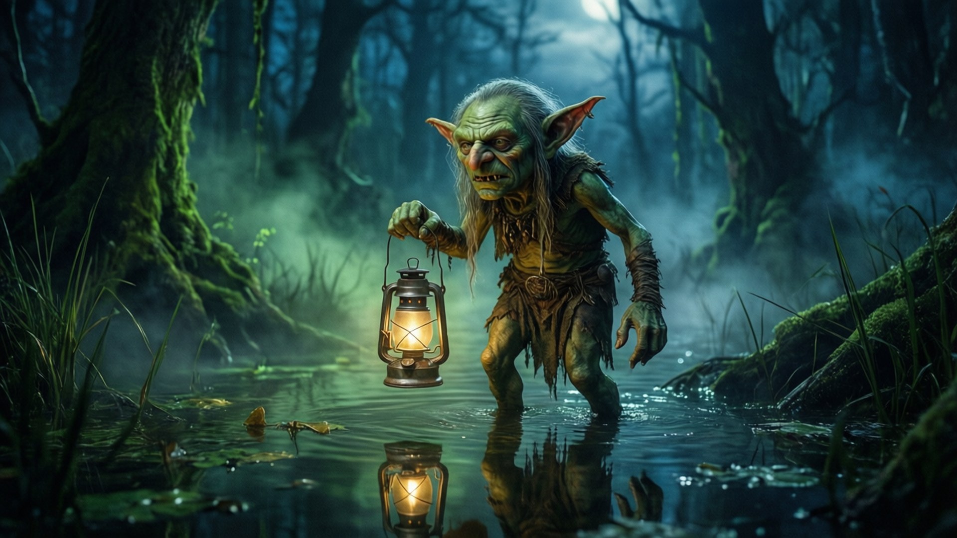 Swamp Goblin Lantern by Wallpapers.art Studio