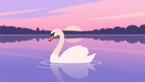 Swan at Twilight