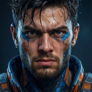Sweaty Raider Portrait