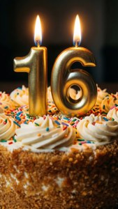 Sweet 16 Cake Candle
