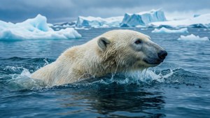 Swimming Polar Bear