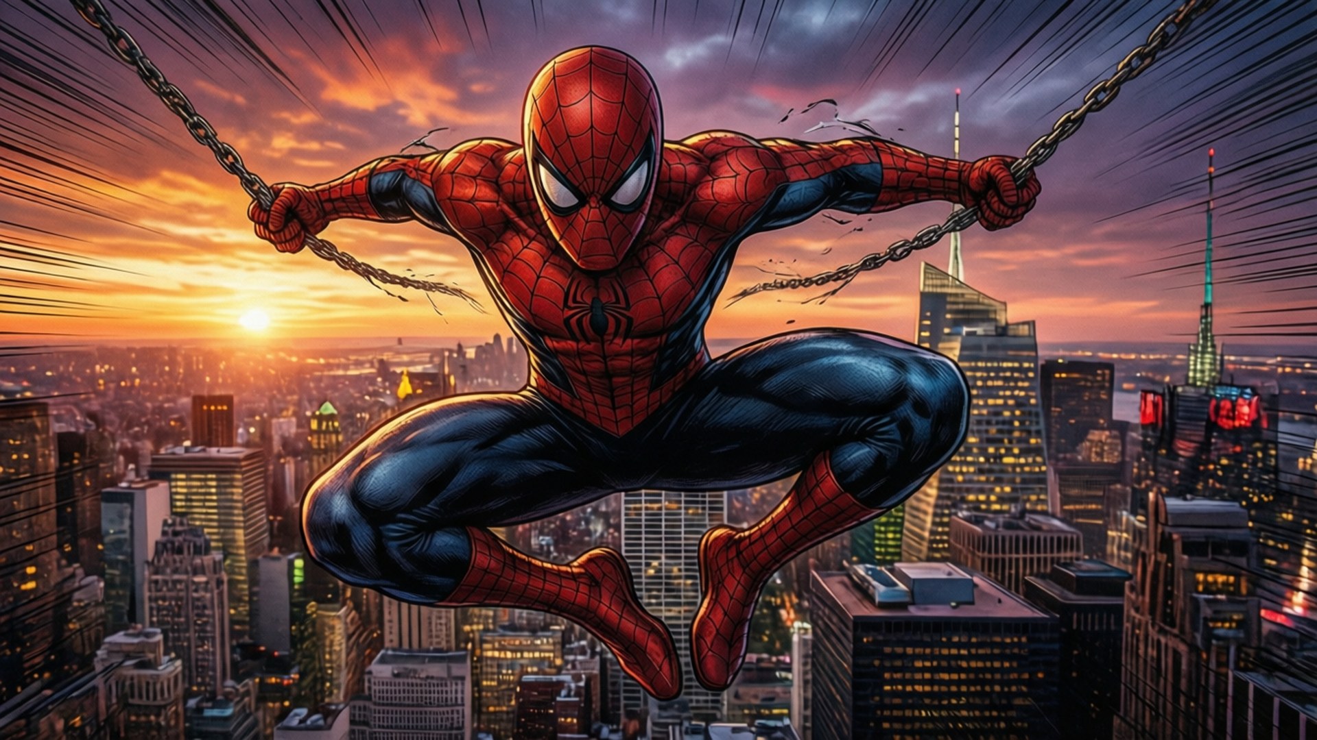Swinging at Sunset by Wallpapers.art Studio