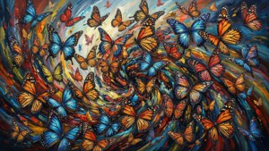 Swirling Butterflies Abstract