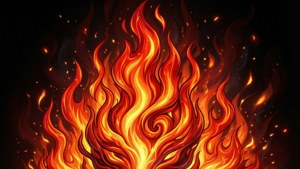 Swirling Flames Pattern