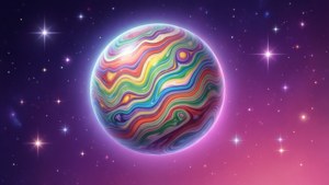 Swirling Marble Planet