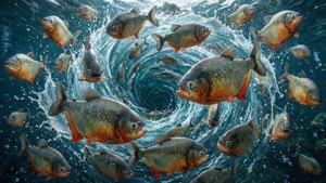 Swirling Piranha Vortex