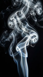 Swirling White Smoke