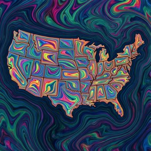 Swirly US Map
