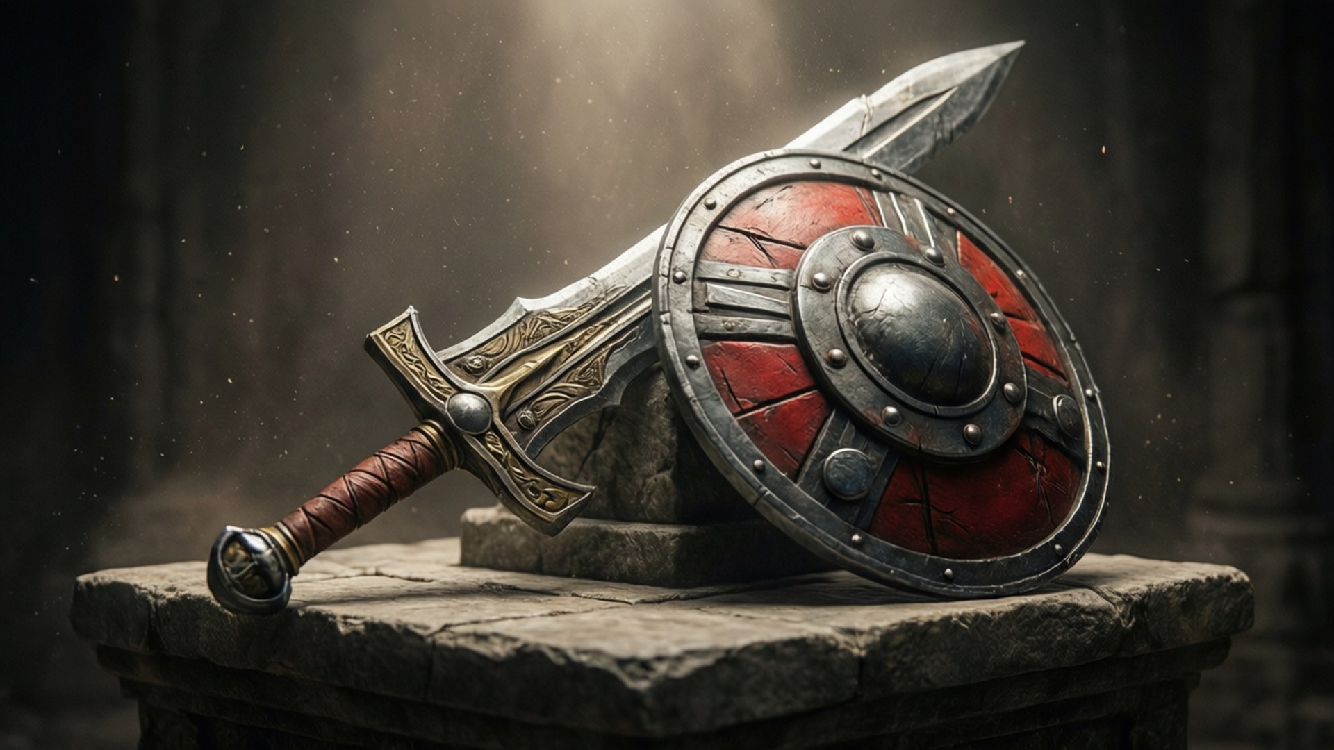 Sword and Shield by Wallpapers.art Studio