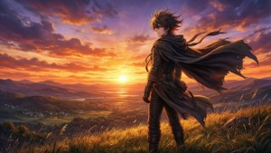 Syaoran at Sunset