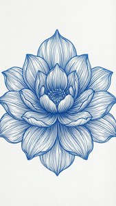 Symmetrical Blue Flower
