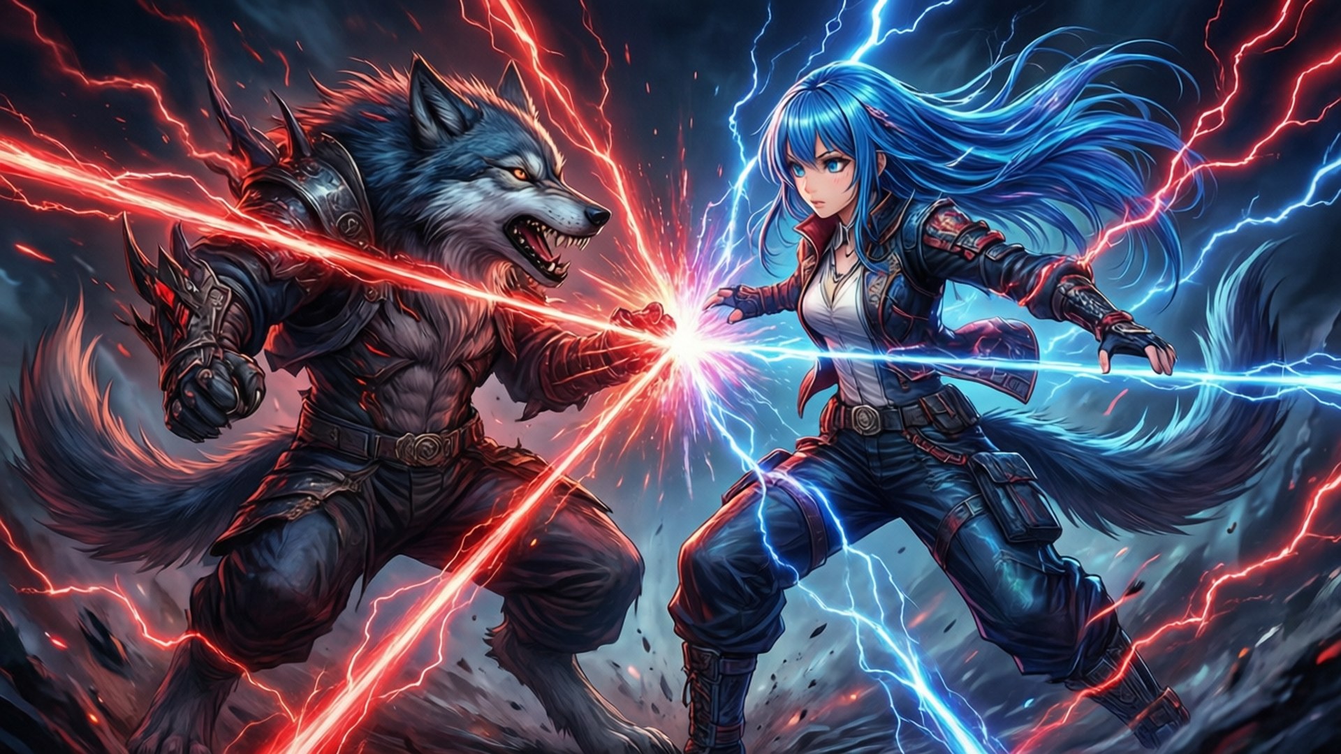 Synchronized Strike by Wallpapers.art Studio