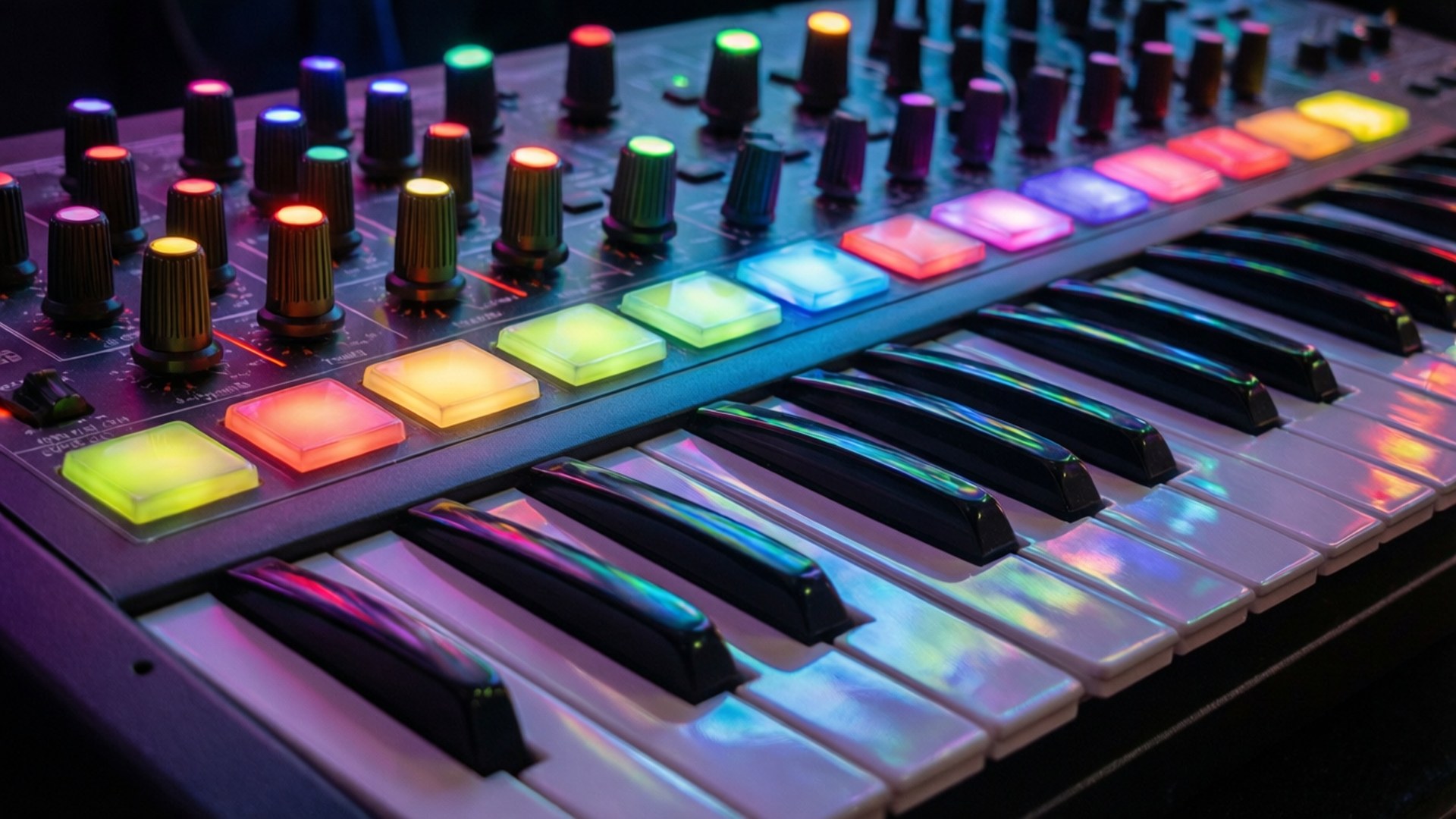Synth Panel Glow by Wallpapers.art Studio