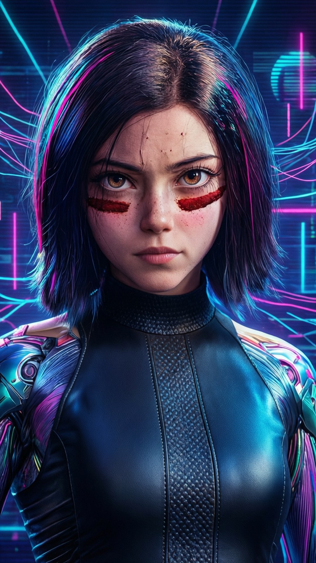 Synthwave Alita by Wallpapers.art Studio