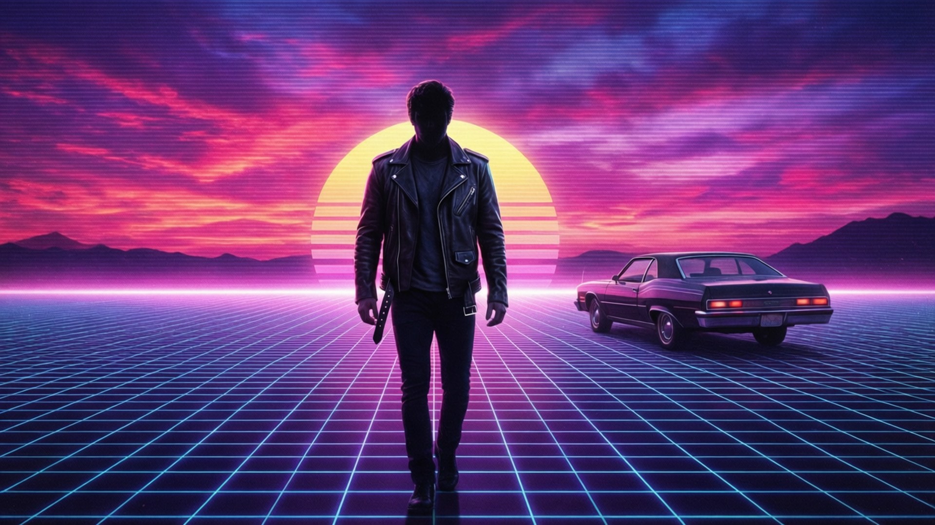 Synthwave Drive by Wallpapers.art Studio
